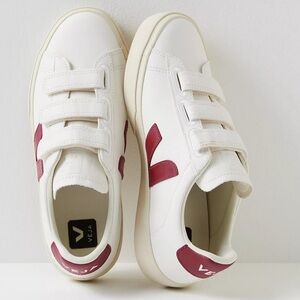 Veja Sneakers in White and Red